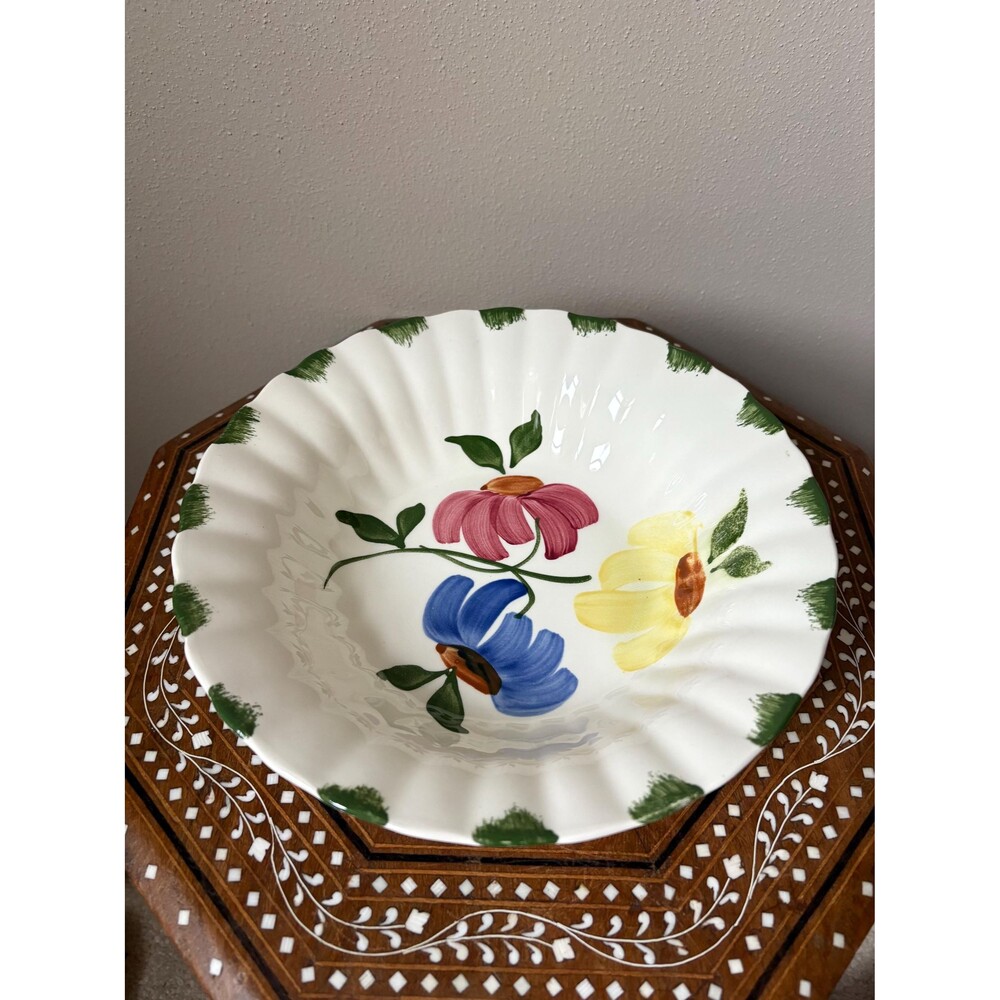 Vintage Blue Ridge Southern Potteries 9” Serving Bowl ‘Painted Daisy’